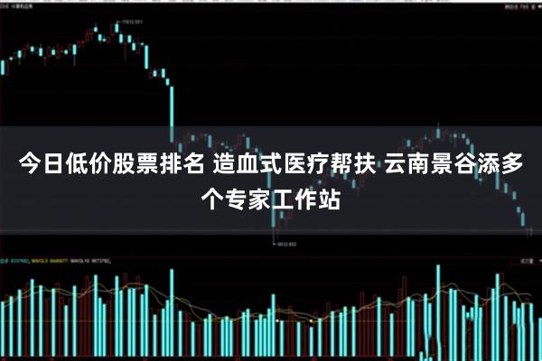今日低价股票排名 造血式医疗帮扶 云南景谷添多个专家工作站