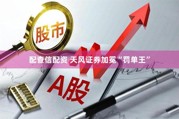 配查信配资 天风证券加冕“罚单王”
